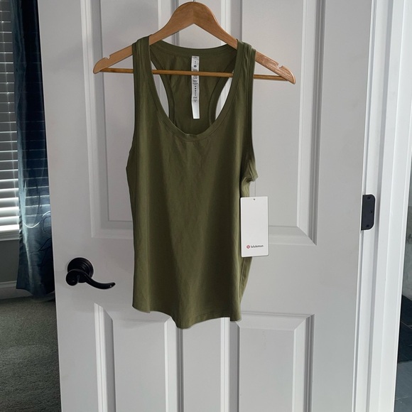 NEW Lululemon Love Tank II Dark Olive 2018 Style: W1AWYS $38 Pima Cotton 6 - Picture 8 of 8